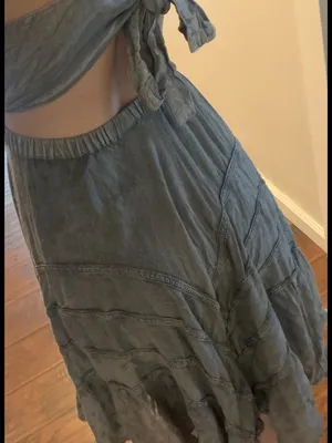 Advance Apparels Olive Green Lace-Up Cutout Midi Dress thumbnail 8