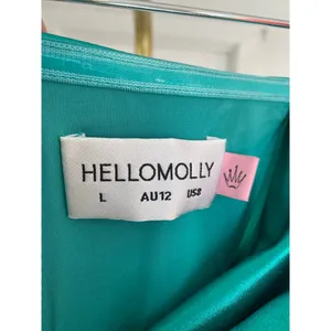 Hello Molly Emerald Mini Dress Satin Cutout Ruched‎ L Quiet Luxury Prom Cocktail thumbnail 6