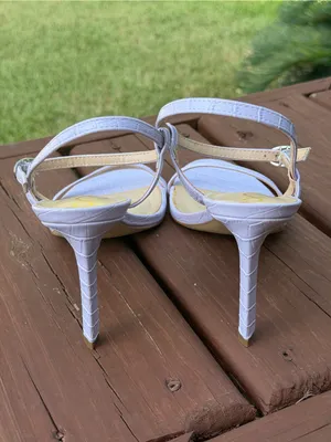 Sam Edelman Doran Misty Lilac Croc Stiletto Sandals Size 8 MSRP $130 thumbnail 7