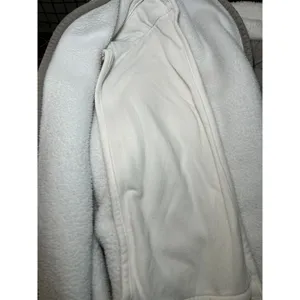 Abercrombie & Fitch Asymmetrical Snap-Up Fleece,‎ Ivory/Beige, Size Medium thumbnail 4