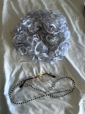 Spooktacular Creations Granny Wig & Glasses Costume Dress Up Accessories thumbnail 1