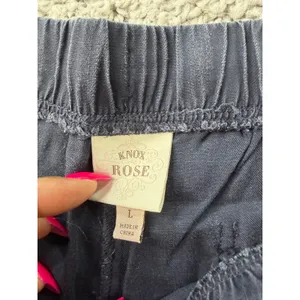 Knox Rose Women Navy Blue Cargo Jogger Pants Elastic Waist Drawstring Size Le thumbnail 3
