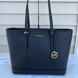 Michael Kors Black Jet Set Travel Large Tote thumbnail 1