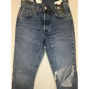 NWT Levi's 501 Original Women's Jeans Size 23 x 30 Straight Leg Distressed thumbnail 5