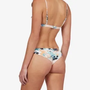Roxy Printed Beach Classics Brown Blue Zeta Blossom Mini Bikini Bottom‎ Size XL thumbnail 3