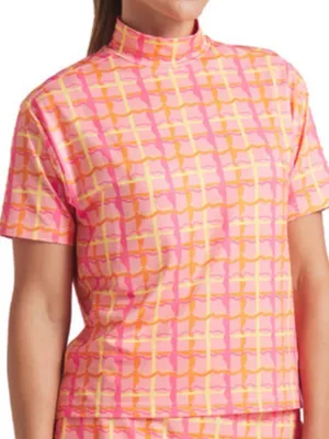 PUMA X Dani Dazey CLOUDSPUN Mock Neck Golf Shirt 629987 01 Women's Size M NEW thumbnail 1