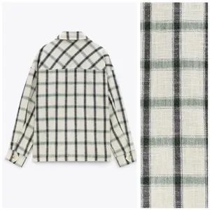 NWT Zara Plaid Overshirt Jacket Green Cream Relax Fit Bloggers Fav S thumbnail 9