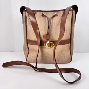 Vintage Nina Ricci Paris Monogram Drawstring Bucket Bag Made in Italy thumbnail 1