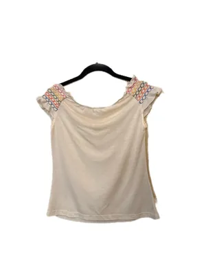 Y2K Vintage Off Shoulders Bohemian Mexican Embroidered Blouse thumbnail 3