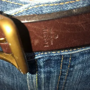 Fossil brown leather belt thumbnail 3