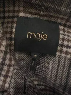 Maje Double-faced Plaid Checked Coat thumbnail 5