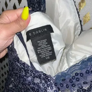 B darlin sequin dress mini dress formal homecoming high school size 1/2 XS thumbnail 6