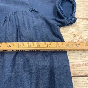 Aritzia Wilfred Le‎ Fou Blue Linen Blend Tunic Dress Size S Short Sleeve Casual thumbnail 5