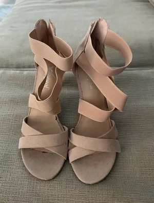 Women’s Blush Strappy Ankle-Wrap Heeled Sandals thumbnail 1