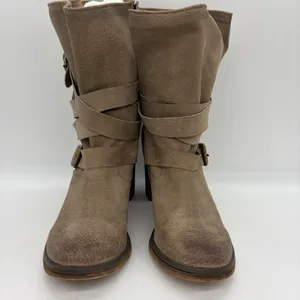 Ibiza Last‎ Jeffrey Campbell Womens 11 Boots Brown Leather Ankle Straps Buckles thumbnail 3