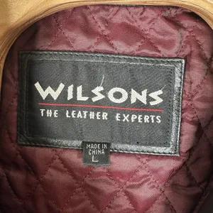 Wilsons‎ Leather Black Long Full-Zip Hooded Jacket Womens Size Large Cinch Waist thumbnail 7