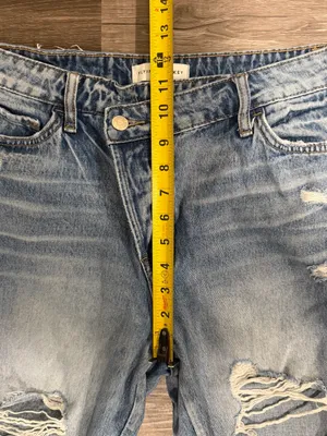 Flying Monkey Jeans Women's Ultra High Rise Straight Distressed Ripped Size 29 thumbnail 7