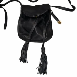 Lucky Brand Black Leather Jordan Mini Crossbody Purse Bag Saddle Bag thumbnail 3