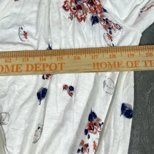 NWT Abercrombie & Fitch Women's White Floral Long Sleeve Top‎ Small Wrap Tie thumbnail 7