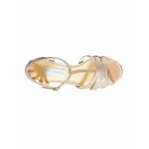 ✨Betsey Blue Tee Strappy Sz 7.5 Heel In Champagne✨ thumbnail 10