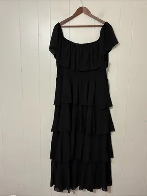 Baltic Born Carina Off Shoulder Black Maxi Dress 3XL Plus Size NWT thumbnail 11