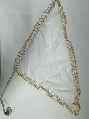 Egyptian Belly Dance Hip Scarf With Gold‎ Bead Trimming - 39" x 25" x 25". thumbnail 10