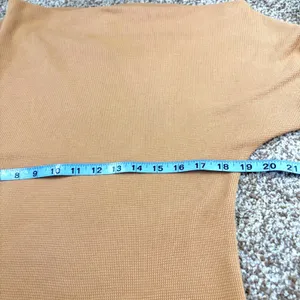 We The Free‎ Fuji Thermal Top Blouse Women LG Tan Waffle Knit Off Shoulder Boho thumbnail 9