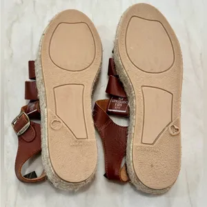 $170 NEW Free People X Barbour Paloma Espadrille Platform Fisherman Sandal 7.5 thumbnail 9