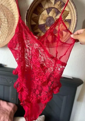 Vintage Victoria’s Secret Gold Label 90s Bodysuit Lingerie beaded lace thumbnail 1