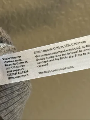 Eileen Fisher M Organic Cotton Cashmere Waffle Knit Tunic Lagenlook Gray thumbnail 9
