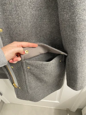 J. Crew Mercantile Gray Vail Parka Fur Trim Hood Coat thumbnail 3
