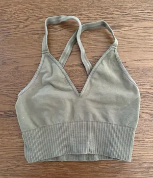 FP Movement by Free People Olive Green V-Neck Sports Bralette thumbnail 1