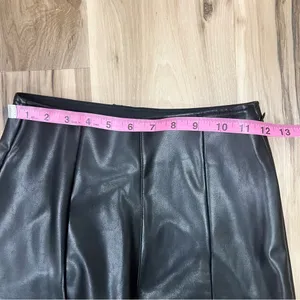 Abercrombie & Fitch Vegan Leather Flare Split Leg Pant - Extra Small Short thumbnail 11