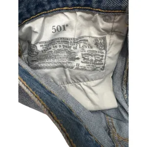 Levis 501 Original Cutoff Shorts Womens W26 Distressed Raw Hem High Rise Blue thumbnail 2