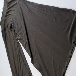 Nic+Zoe Palazzo Pants Womens M Brown Wide Leg High Waist Flowy Minimalist Luxury thumbnail 4