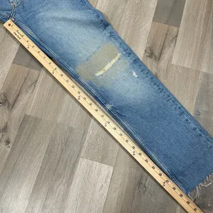 Free People We The Free Vixen Jeans 25 BluDistressed Cigarette Crop Raw‎ Hem thumbnail 15