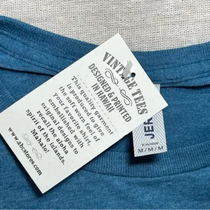 Jerzees NWT Teal Aloha Waikiki Distressed Graphic Tee | Medium thumbnail 5