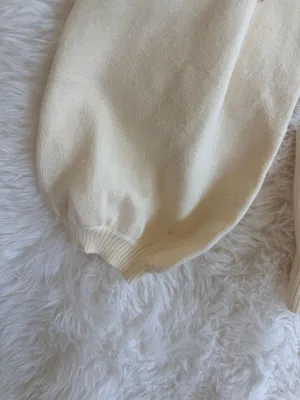 Bohme Women's Multi-Stripe Round Neck Long Sleeve Pullover Sweater Cream/Brown thumbnail 2