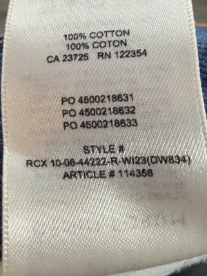 Denim Forum The Farrah Hi Rise Cargo Wide Leg Jeans in Blue‎ Size 27 thumbnail 9
