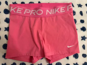 Pink Nike Pro Shorts 3" thumbnail 1