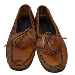 Vintage Dexter Leather Tassel Boat Shoes Women’s 9 Made in USA Brown Loafers‎ thumbnail 2