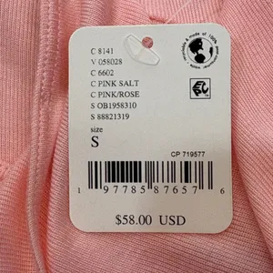 NWT Free People Intimately Homebody Boat Neck Bodysuit Pink Salt Size Small‎ thumbnail 5