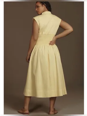 Anthropologie Tommie Zip-Front Midi Dress XS thumbnail 5