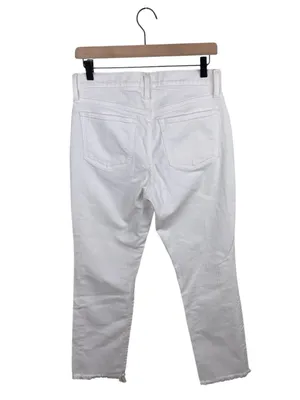 J. Crew Women's Slim Boyfriend Jean White Denim Size 27 Distressed Slim AO671 thumbnail 5