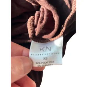 Klassy Network KN suede like brown skort XS minimalist classic soft thumbnail 4