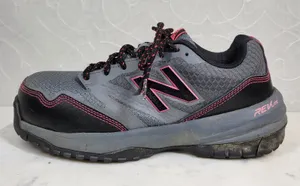 New Balance RevLite Shoes 8 Gray Pink Composite Toe Slip Fuel Resistant 589V1 thumbnail 1