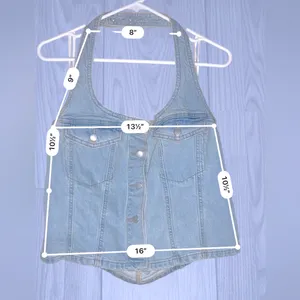 Universal Threads Women’s Denim Halter Top thumbnail 5