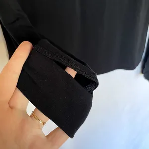 CuddlDuds‎ black long sleeved shirt thumbholes women's size medium modal spandex thumbnail 4