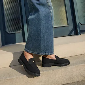 Vivaia Francesca Platform Chunky Heel Penny Minimalist Preppy Black Loafer 10.5 thumbnail 3