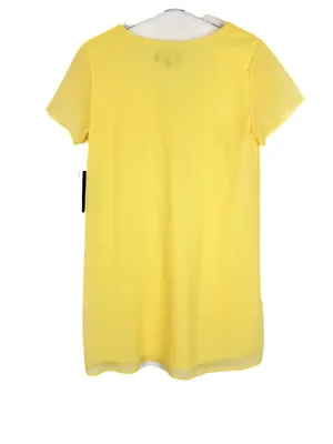 NWT Lulus Freestyle Shift Dress Short Sleeve V-Neckline Mini Yellow Size XS NEW thumbnail 6